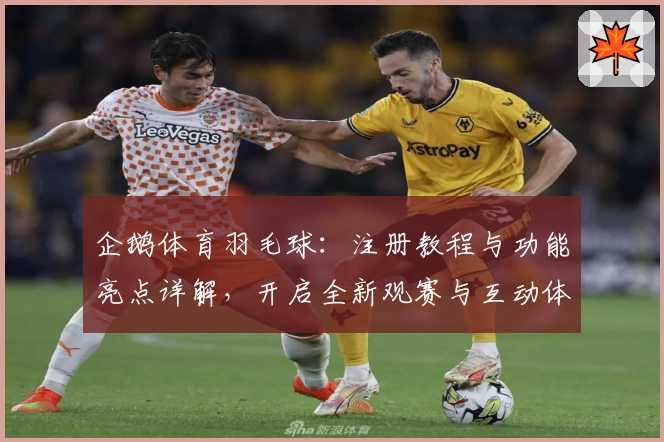 企鹅体育羽毛球：注册教程与功能亮点详解，开启全新观赛与互动体验